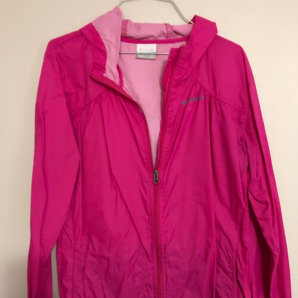 Columbia XL (18-20) pink windbreaker